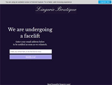 Tablet Screenshot of lingerieboutique.com.au